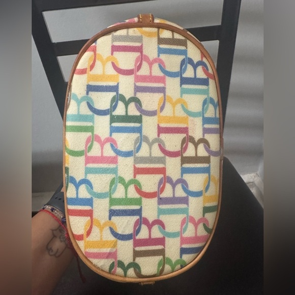Y2K Vintage Dooney and Burke, Colorful Monogram Shoulder Bag Great Conditions! - Picture 11 of 12